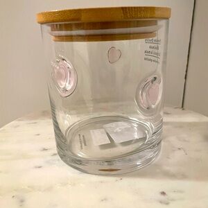 Valentine’s Day pink hearts glass jar